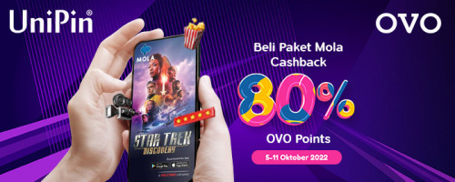 OKTOBER PROMO LAGI – Beli Paket Mola di UniPin Cashback 80% OVO Points!